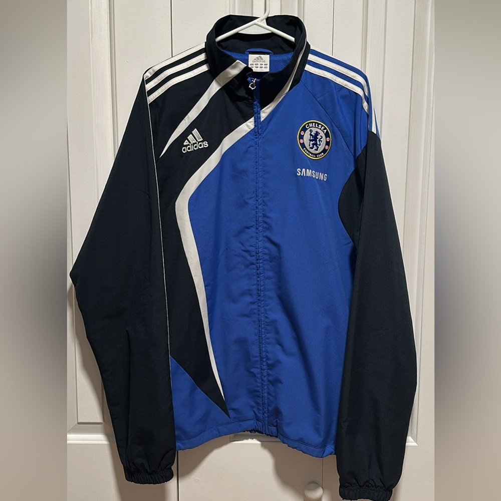 (USED) Adidas Chelsea FC Full Zip Jacket - Size Large